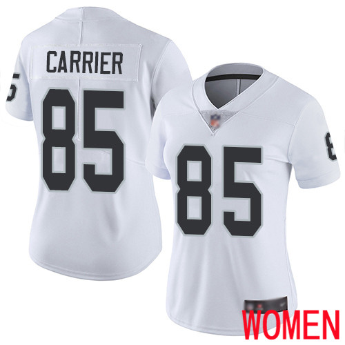 Oakland Raiders Limited White Women Derek Carrier Road Jersey NFL Football #85 Vapor Untouchable Jersey